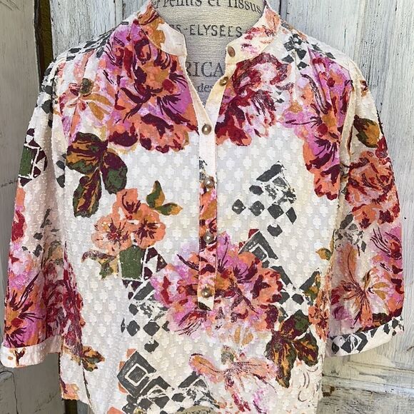 ANTHROPOLOGIE, PILCRO SURF BLOUSE Size M NWOT - Picture 2 of 7